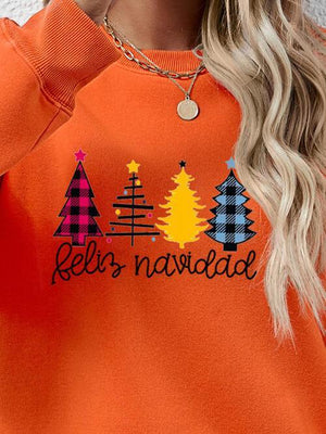 Feliz Navidad Graphic Christmas Sweatshirt-MXSTUDIO.COM