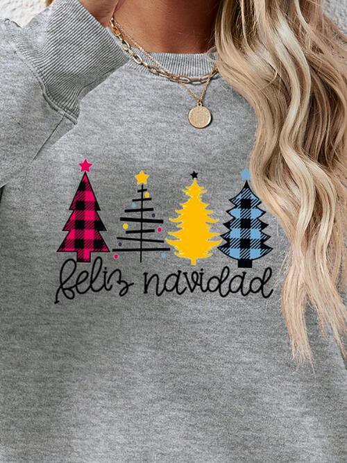 Feliz Navidad Graphic Christmas Sweatshirt-MXSTUDIO.COM