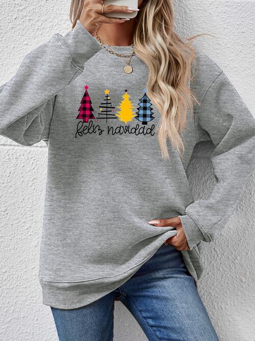 Feliz Navidad Graphic Christmas Sweatshirt-MXSTUDIO.COM