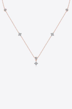 Feminine Flair 925 Sterling Silver Moissanite Necklace-MXSTUDIO.COM