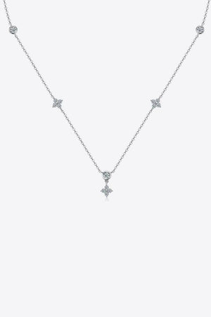 Feminine Flair 925 Sterling Silver Moissanite Necklace-MXSTUDIO.COM