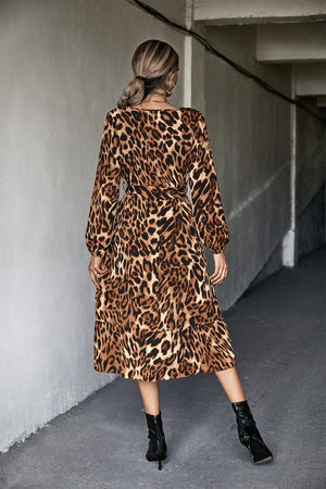 Ferocious Animal Print Midi Dress - MXSTUDIO.COM