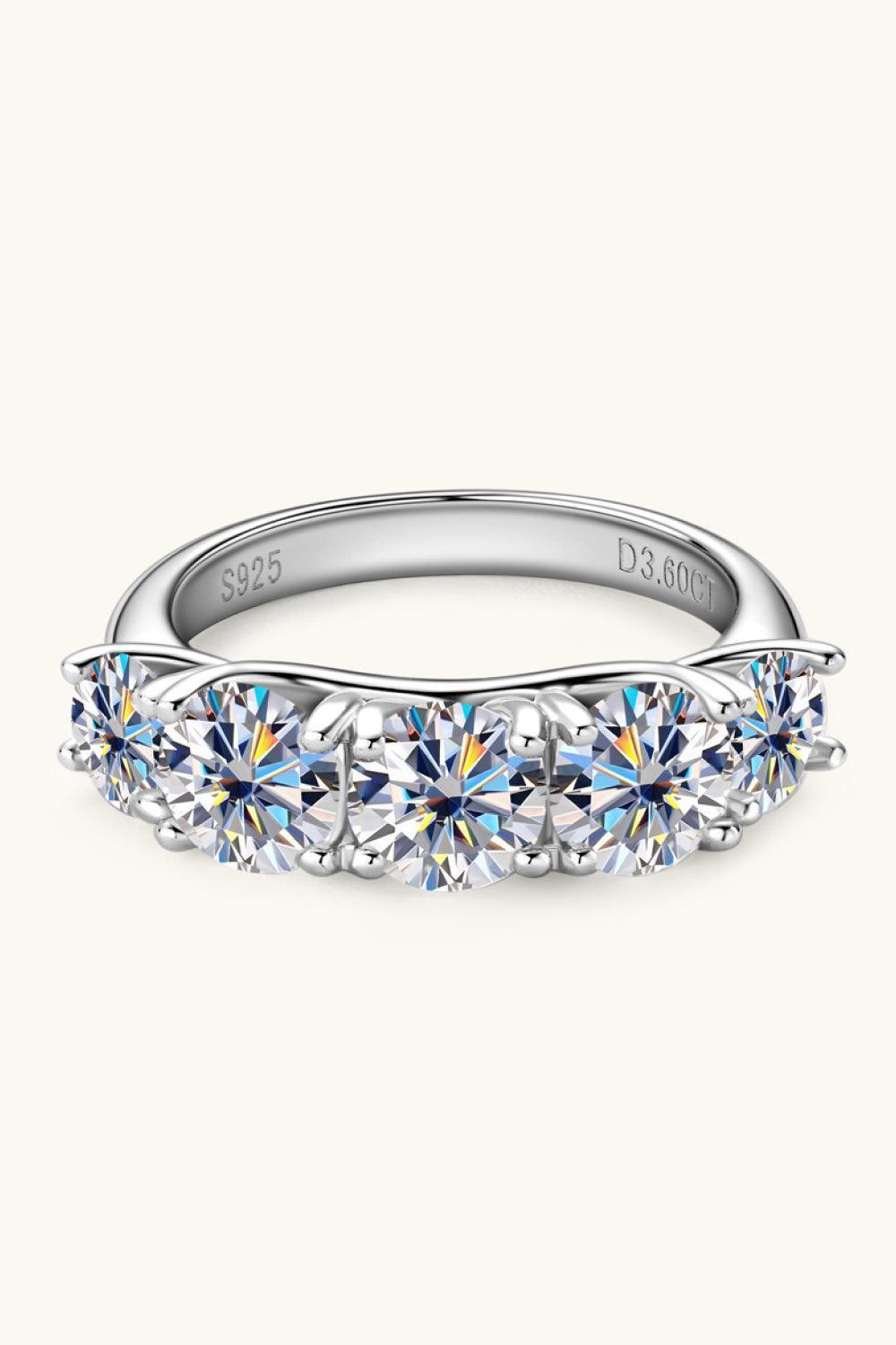 Festive Times Half-Eternity 1 Carat Moissanite Ring - MXSTUDIO.COM