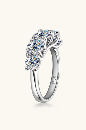 Festive Times Half-Eternity 1 Carat Moissanite Ring - MXSTUDIO.COM