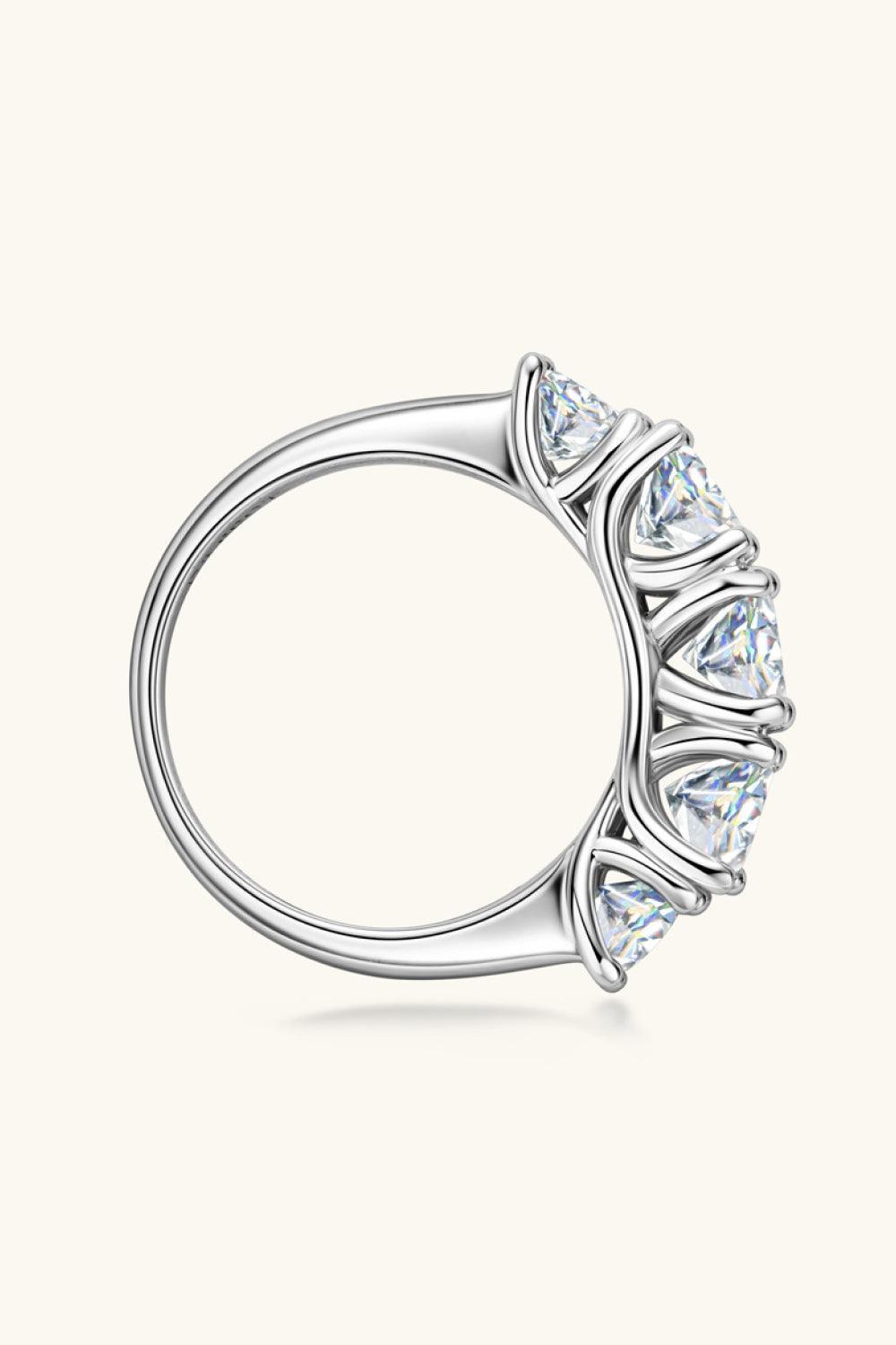 Festive Times Half-Eternity 1 Carat Moissanite Ring - MXSTUDIO.COM