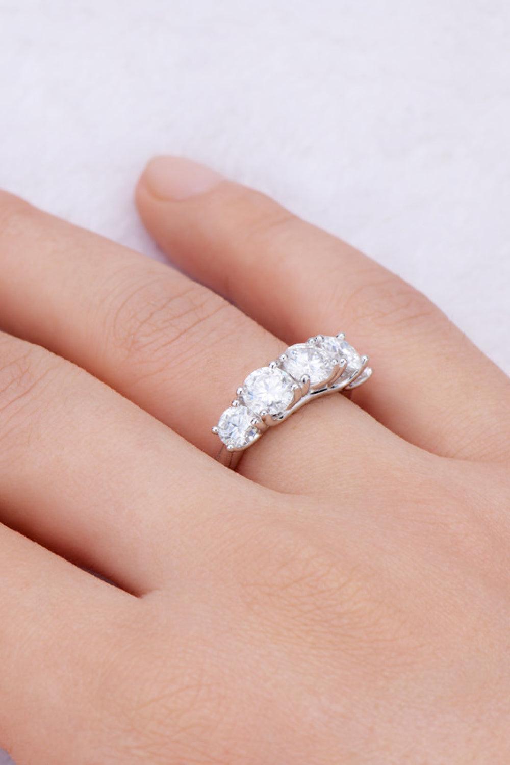 Festive Times Half-Eternity 1 Carat Moissanite Ring - MXSTUDIO.COM