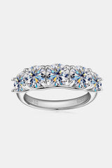 Festive Times Half-Eternity 1 Carat Moissanite Ring - MXSTUDIO.COM