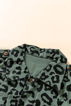 Fierce Green Leopard Print Jacket - MXSTUDIO.COM