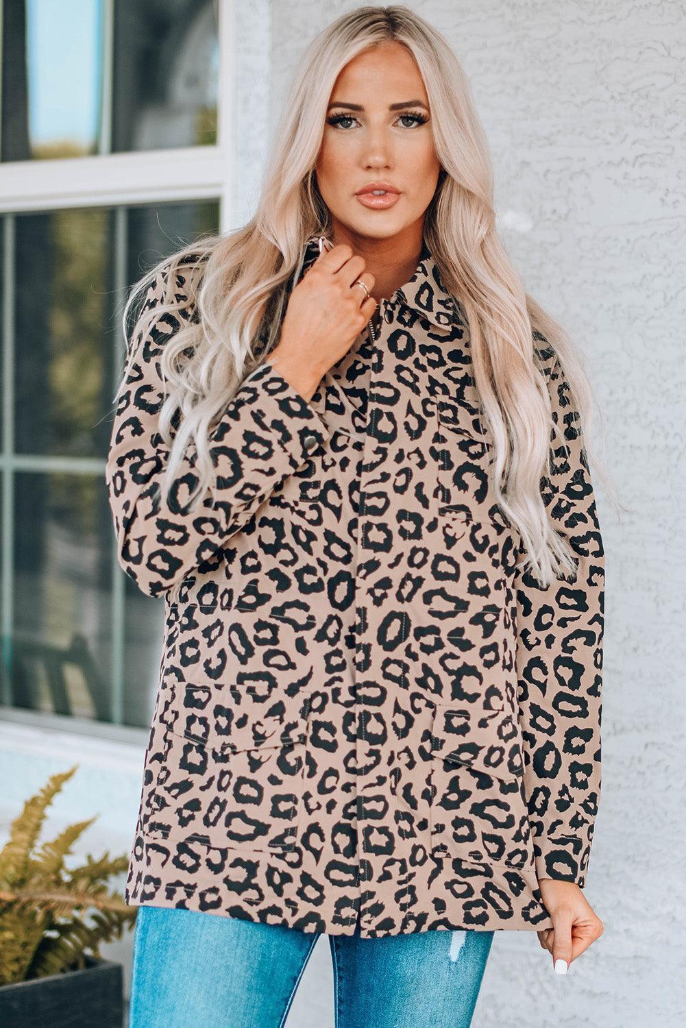 Fierce Green Leopard Print Jacket - MXSTUDIO.COM