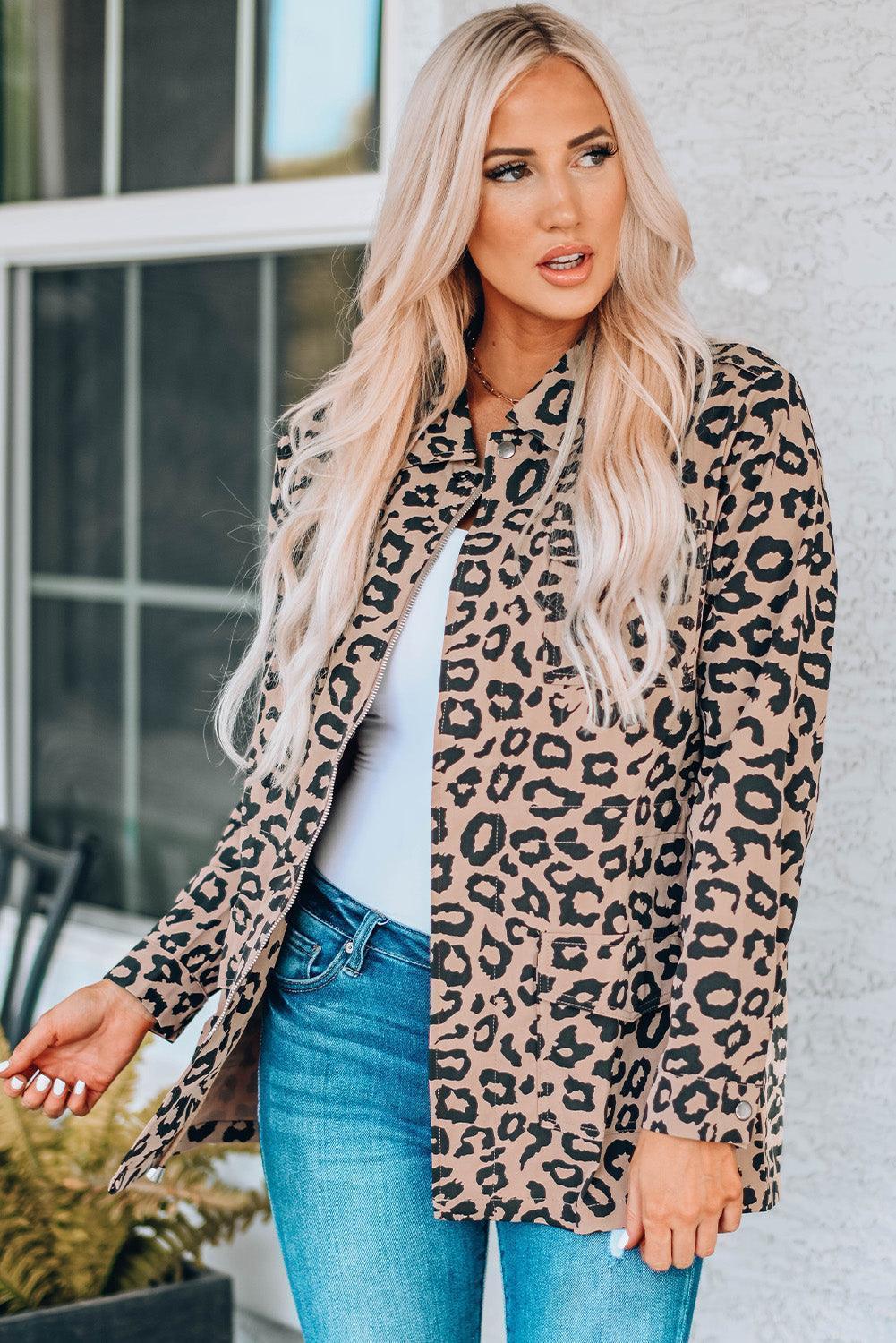 Fierce Green Leopard Print Jacket - MXSTUDIO.COM