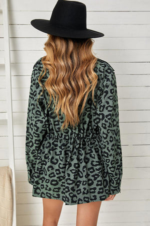 Fierce Green Leopard Print Jacket - MXSTUDIO.COM