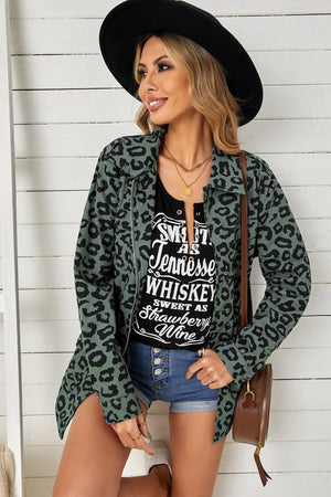 Fierce Green Leopard Print Jacket - MXSTUDIO.COM