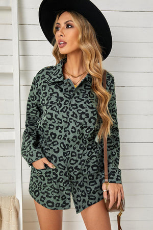 Fierce Green Leopard Print Jacket - MXSTUDIO.COM