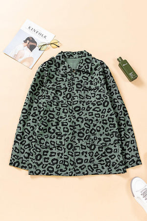 Fierce Green Leopard Print Jacket - MXSTUDIO.COM