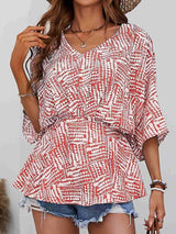 Fiery Soul V Neck Dolman Sleeve Peplum Blouse - MXSTUDIO.COM