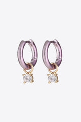 Final Flourish Zircon Huggie Drop Earrings - MXSTUDIO.COM