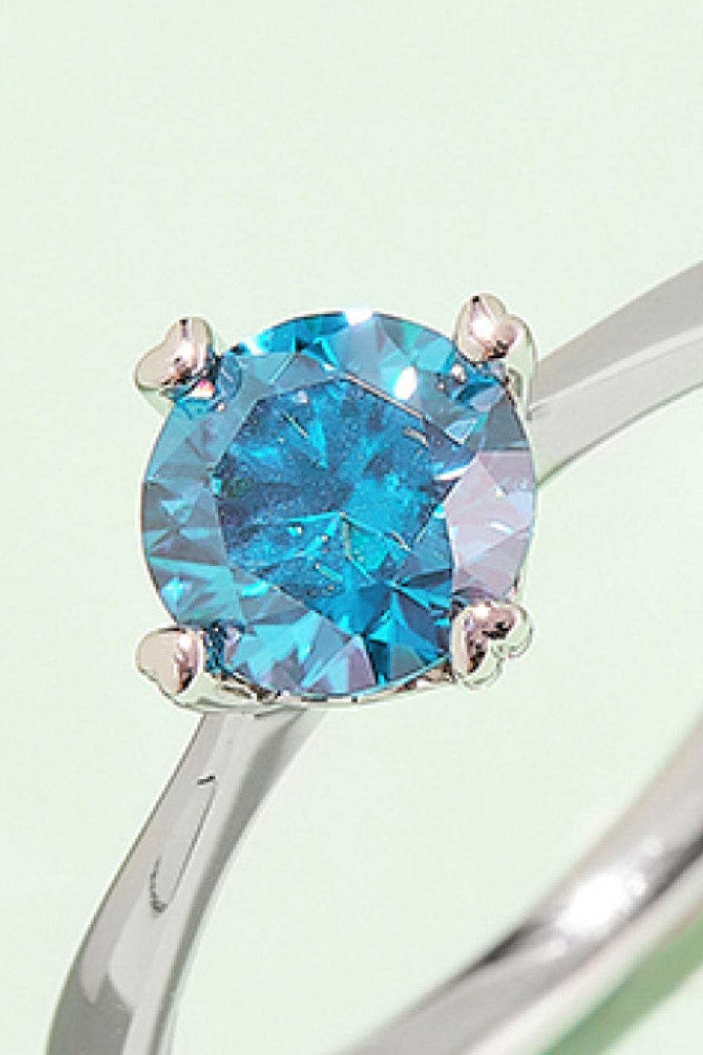 Finalize You Look Solitaire 1 Carat Moissanite Ring - MXSTUDIO.COM