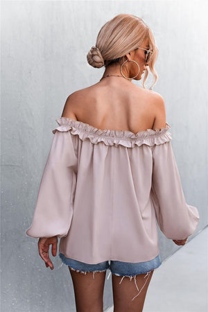 Fine Looking Off-Shoulder Balloon Sleeve Top - MXSTUDIO.COM