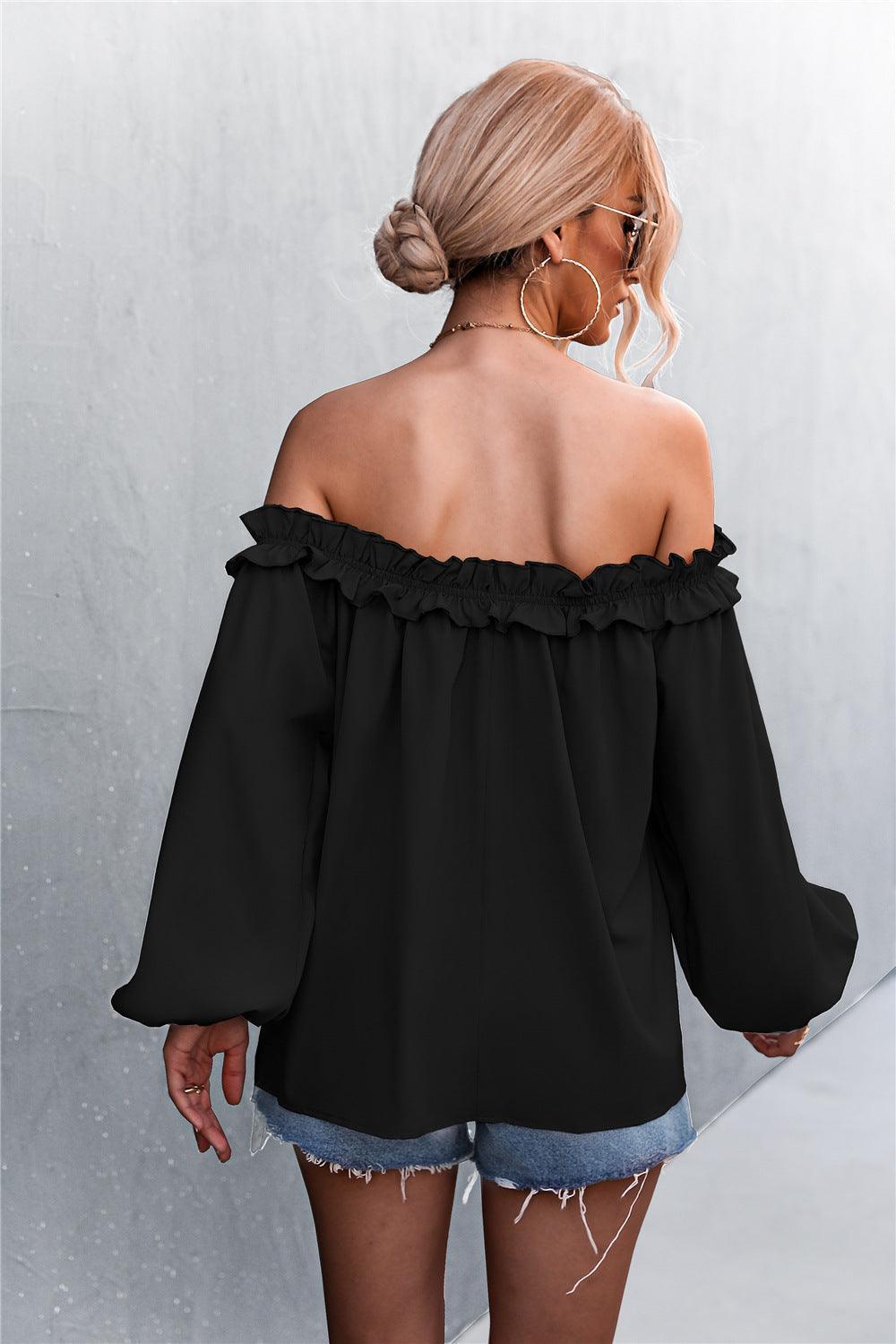 Fine Looking Off-Shoulder Balloon Sleeve Top - MXSTUDIO.COM