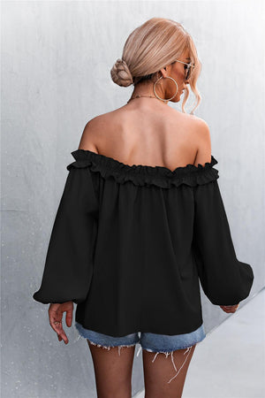 Fine Looking Off-Shoulder Balloon Sleeve Top - MXSTUDIO.COM