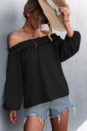 Fine Looking Off-Shoulder Balloon Sleeve Top - MXSTUDIO.COM