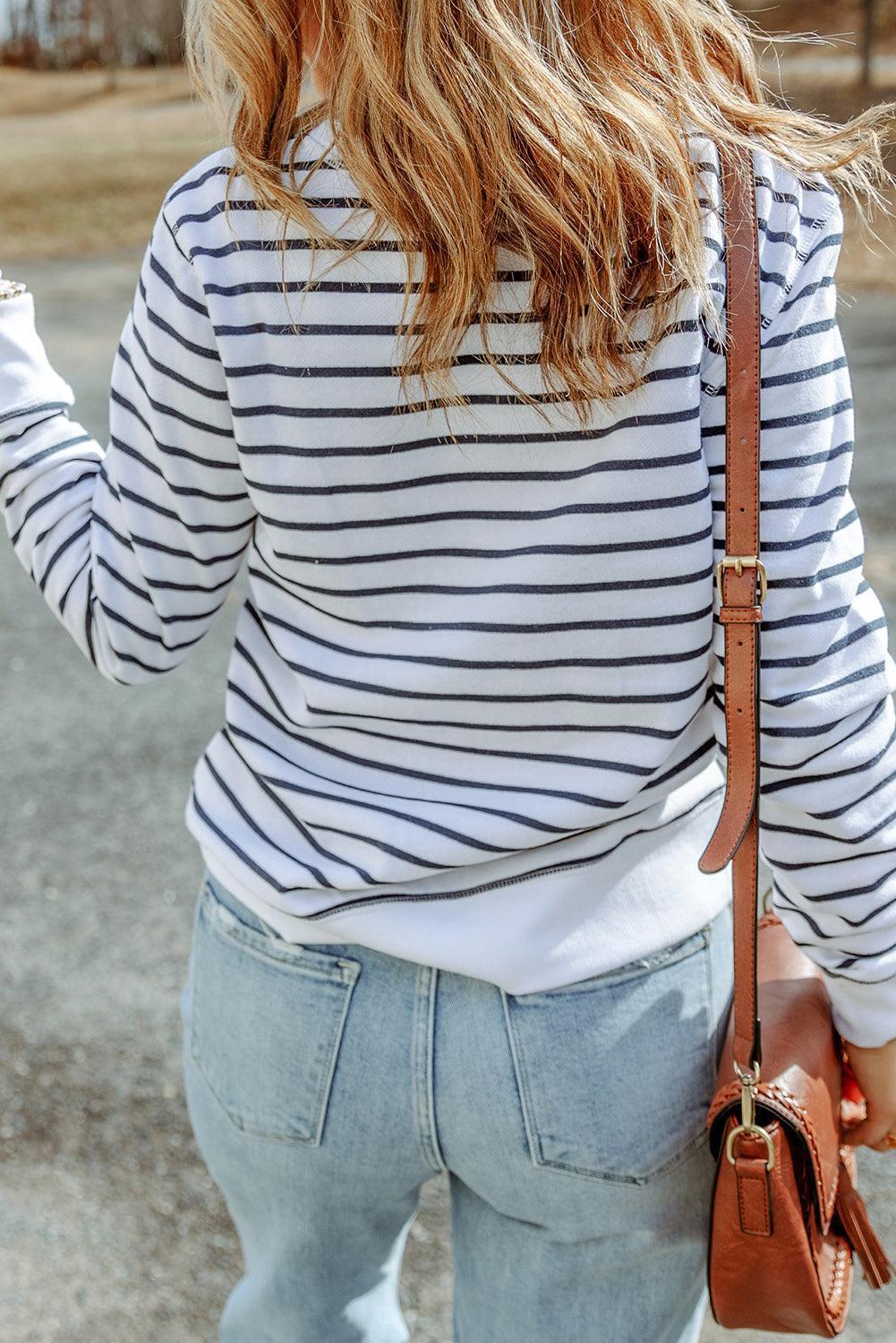 Fine Weekend Striped Long Sleeve Top - MXSTUDIO.COM