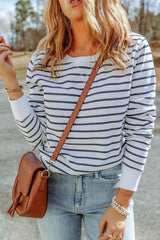 Fine Weekend Striped Long Sleeve Top - MXSTUDIO.COM