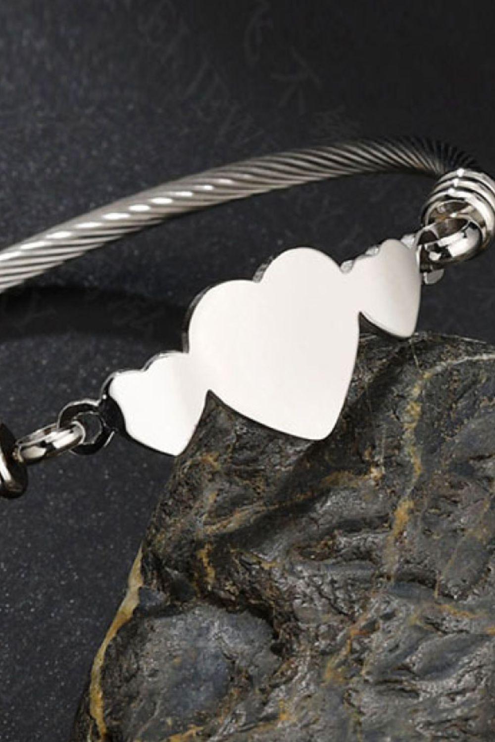 Finely Fashioned Heart Stainless Steel Bracelet-MXSTUDIO.COM