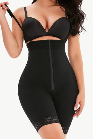 Firm Control Zip-Up Under-Bust Shaping Bodysuit - MXSTUDIO.COM