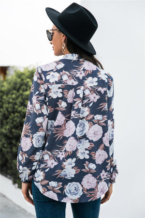 First Class Floral Buttoned Long Sleeve Shirt - MXSTUDIO.COM