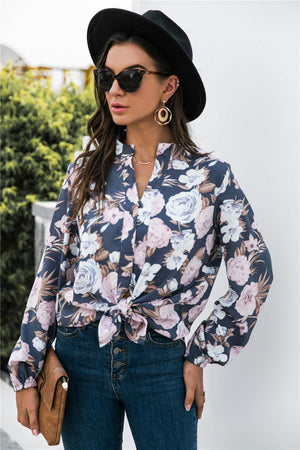 First Class Floral Buttoned Long Sleeve Shirt - MXSTUDIO.COM