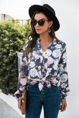 First Class Floral Buttoned Long Sleeve Shirt - MXSTUDIO.COM