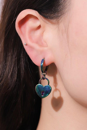 Fitly Deserved Multicolored Heart Drop Earrings - MXSTUDIO.COM