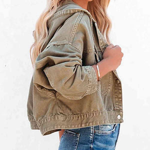 Flap Pockets Drawstring Hooded Denim Jacket - MXSTUDIO.COM