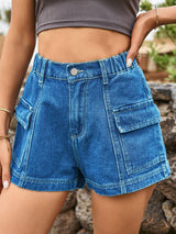 a close up of a person wearing a pair of shorts