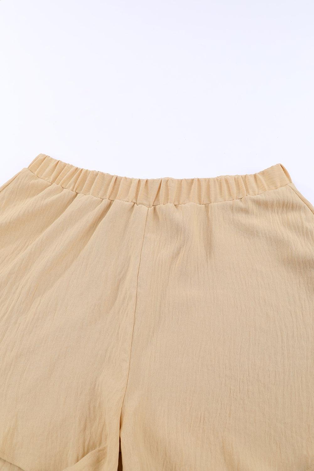 Flashy Layered Elastic Waist Shorts - MXSTUDIO.COM