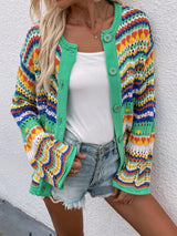 Flashy Openwork Cardigan - MXSTUDIO.COM