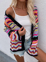 Flashy Openwork Cardigan - MXSTUDIO.COM