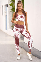 Flattering Tie Dye Pattern Yoga Set - MXSTUDIO.COM