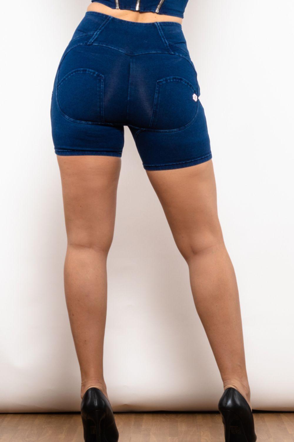 Flawless Fit Zip Closure Stretch Denim Shorts - MXSTUDIO.COM