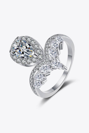 Flawlessly Created Sterling Silver 1 Carat Moissanite Ring - MXSTUDIO.COM