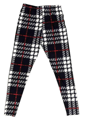 Flexible High Waist Plaid Skinny Pants - MXSTUDIO.COM