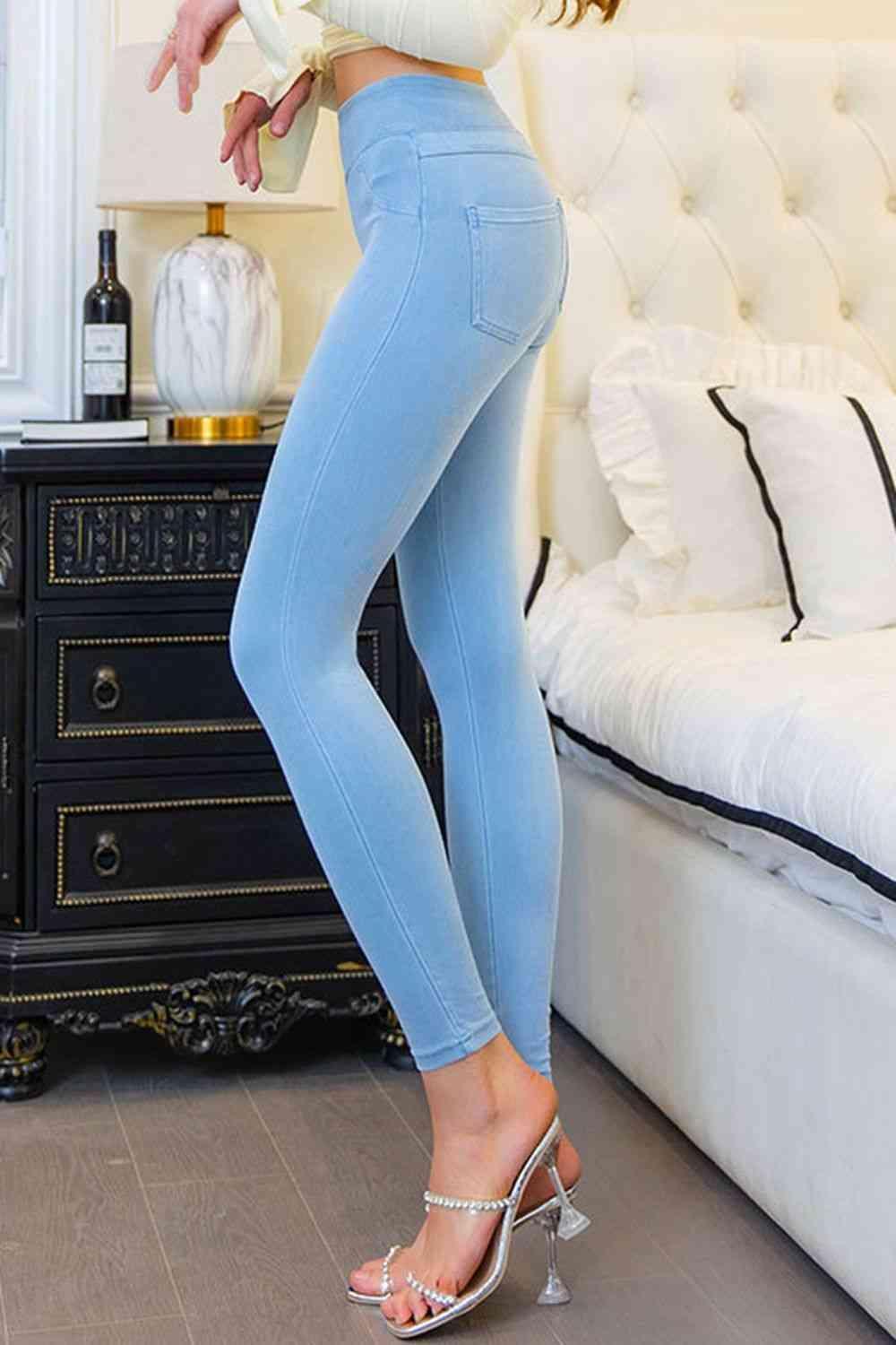 Flexible Slim Fit Mid Rise Skinny Jeans - MXSTUDIO.COM