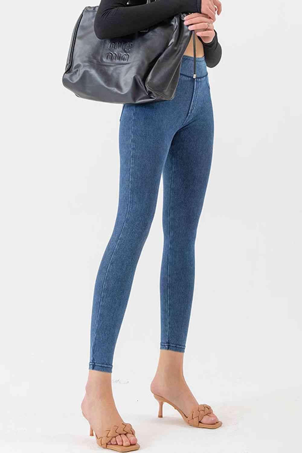 Flexible Slim Fit Mid Rise Skinny Jeans - MXSTUDIO.COM