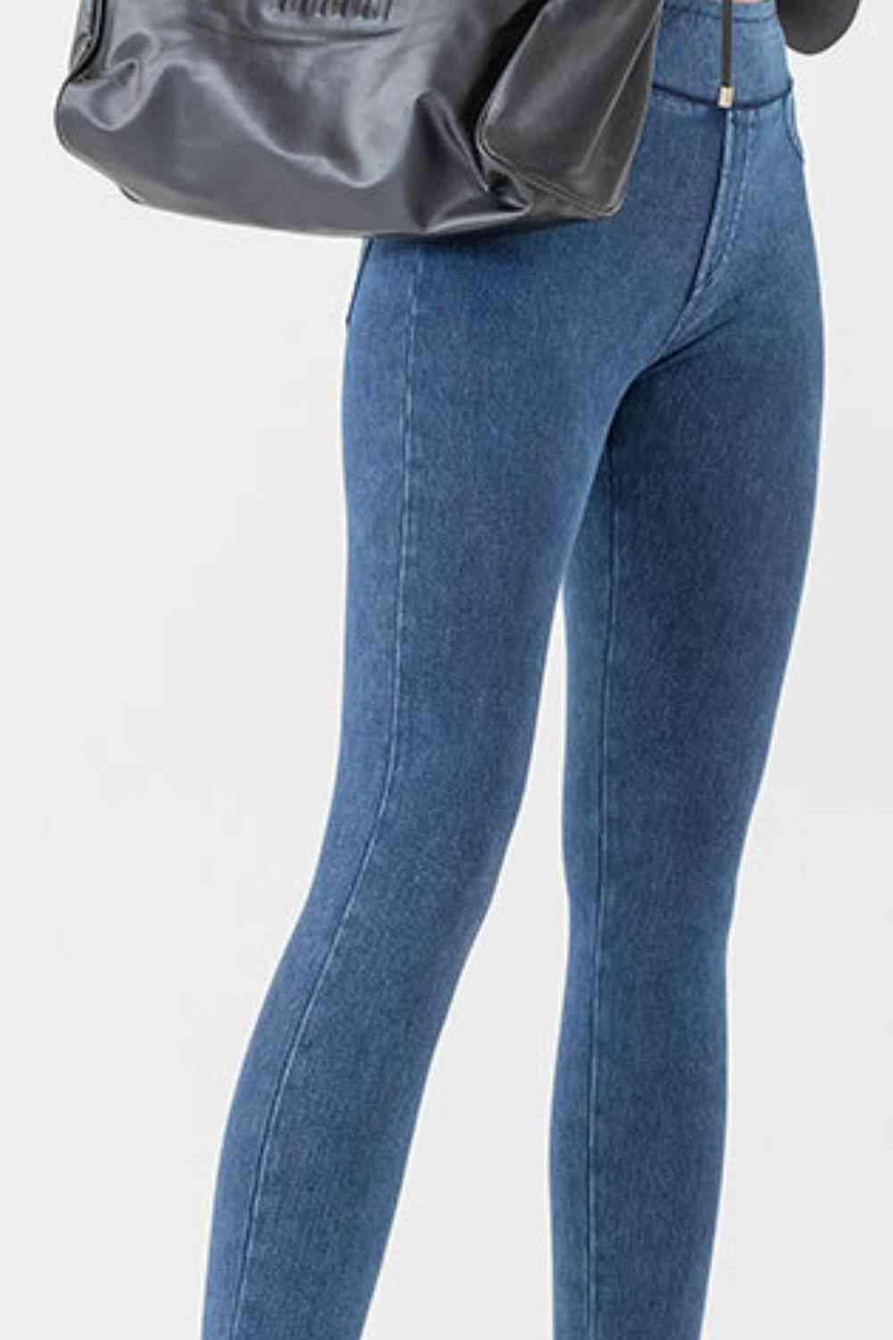 Flexible Slim Fit Mid Rise Skinny Jeans - MXSTUDIO.COM