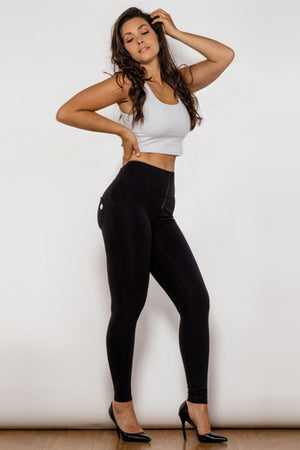 Flexible Stretch High Waist Black Skinny Jeans - MXSTUDIO.COM