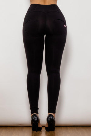 Flexible Stretch High Waist Black Skinny Jeans - MXSTUDIO.COM