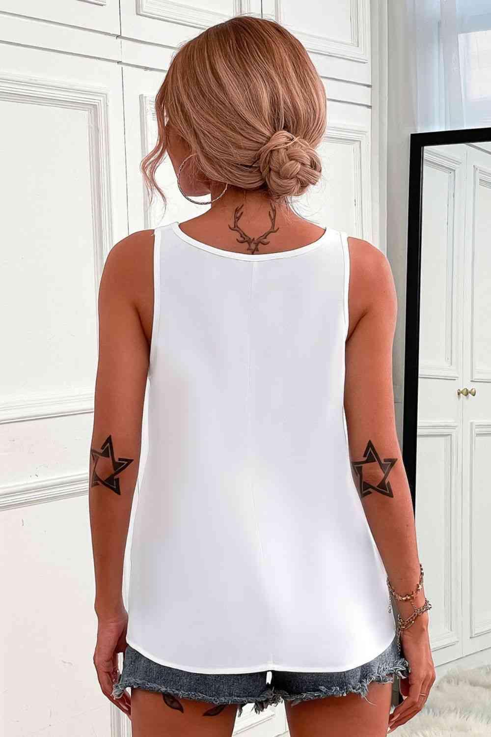 a woman with a star tattoo on her back