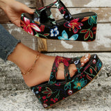 a pair of women's shoes with flowers on them