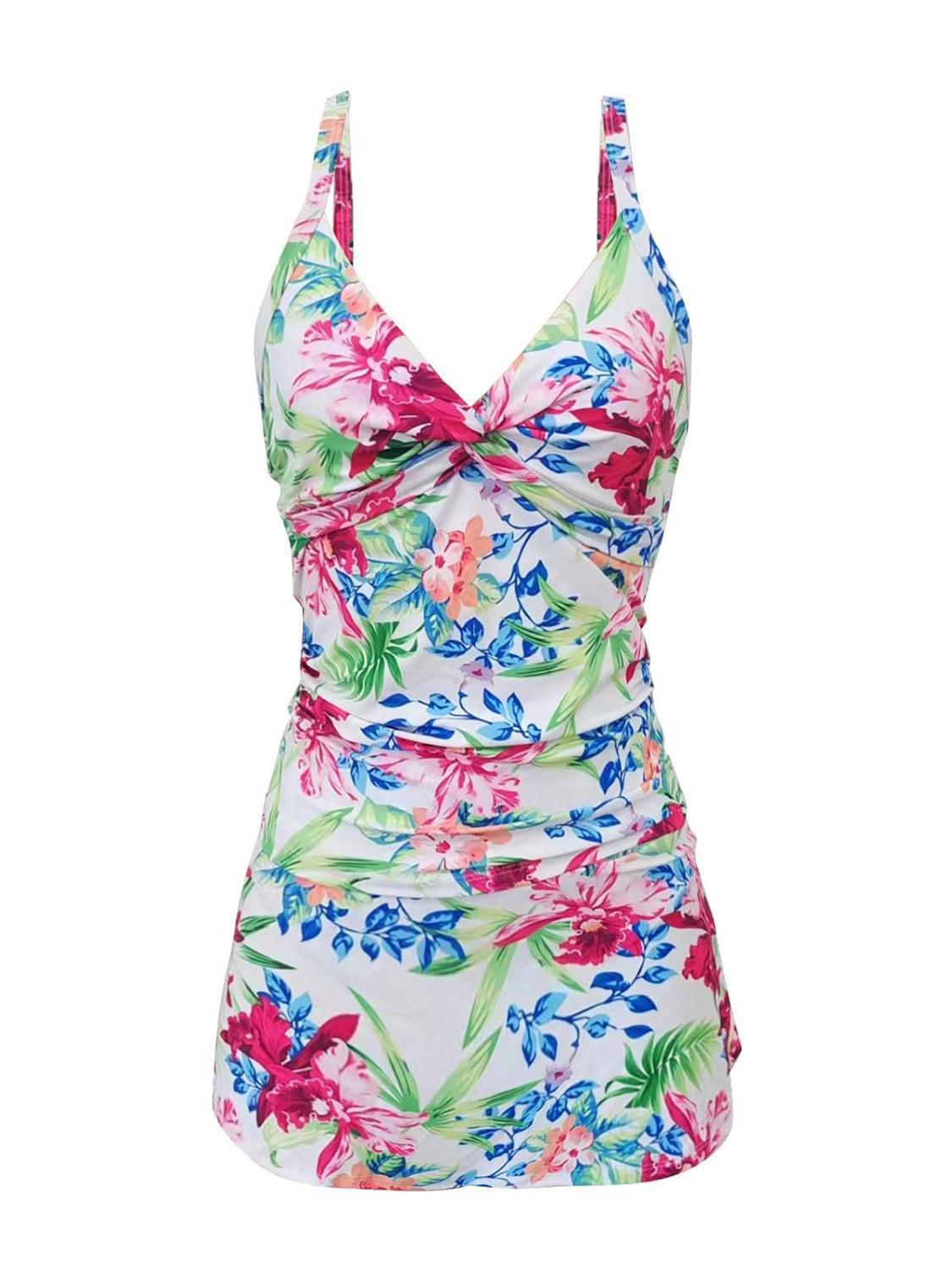 a women's tank top with a floral print